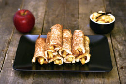 French toast rolls with apple-cinnamon filling