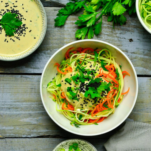 Zoodles with Sesame Sauce