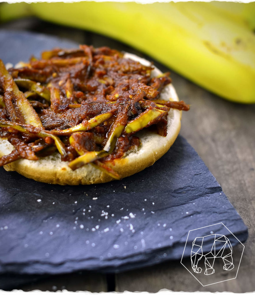 Banana Peel Vegan Pulled Pork Sandwich - The Stingy Vegan