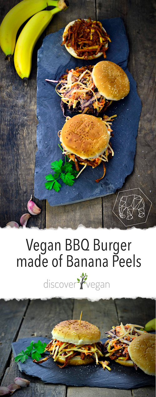 Banana Peel Vegan Pulled Pork Sandwich - The Stingy Vegan